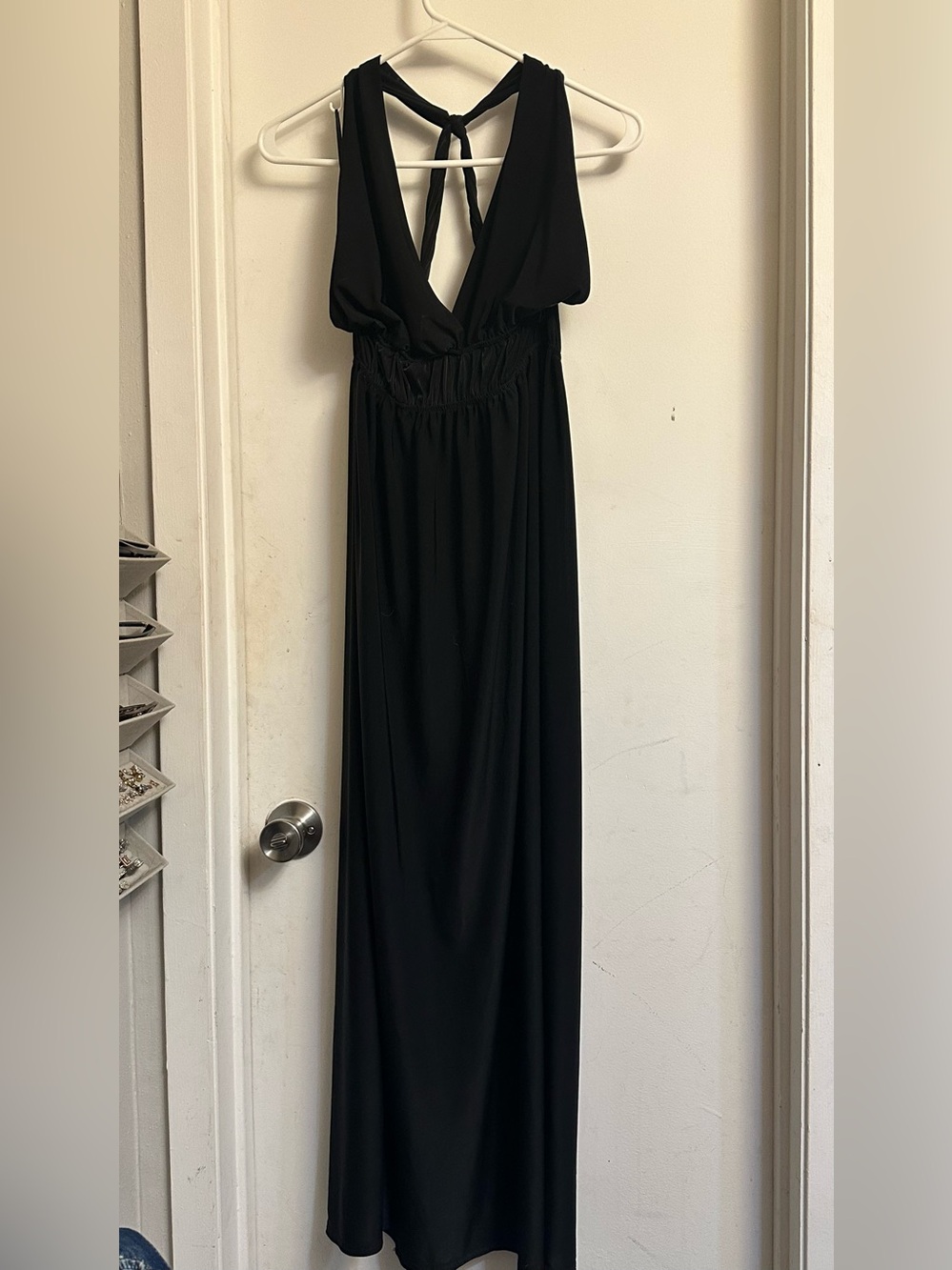 Michael F. Black Halter Maxi Dress